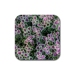 Ivy Lace Flower Flora Garden Rubber Coaster (square)  by Pakrebo