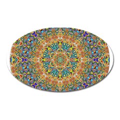 Colorful Pattern Color Oval Magnet by Pakrebo