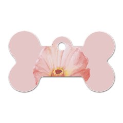 Cactus flower on pink ink Dog Tag Bone (Two Sides)