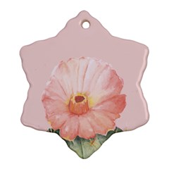 Cactus flower on pink ink Ornament (Snowflake)