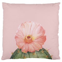 Cactus flower on pink ink Standard Flano Cushion Case (One Side)