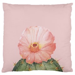 Cactus flower on pink ink Standard Flano Cushion Case (Two Sides)