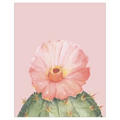 Cactus flower on pink ink Drawstring Bag (Small)