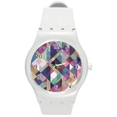 Geometric Sense Round Plastic Sport Watch (m) by WensdaiAmbrose