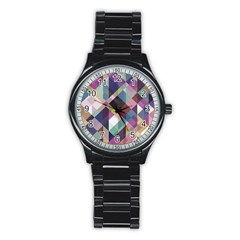 Geometric Sense Stainless Steel Round Watch by WensdaiAmbrose