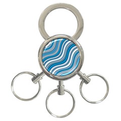 Blue Wave Surges On 3-ring Key Chains by WensdaiAmbrose