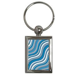 Blue Wave Surges On Key Chains (rectangle)  by WensdaiAmbrose
