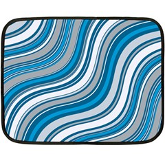 Blue Wave Surges On Double Sided Fleece Blanket (mini)  by WensdaiAmbrose