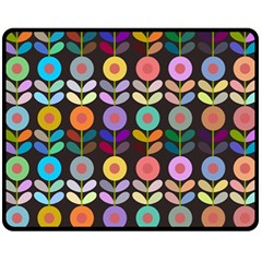 Zappwaits Flowers Fleece Blanket (medium)  by zappwaits