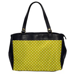 Yellow Polka Dot Oversize Office Handbag by retrotoomoderndesigns