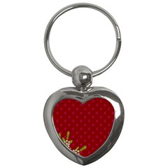 Vivid Burgundy & Heather Key Chains (heart)  by WensdaiAmbrose