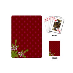 Vivid Burgundy & Heather Playing Cards (mini) by WensdaiAmbrose