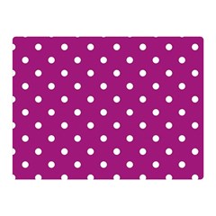 Fuschia Polka Dot Double Sided Flano Blanket (mini)  by retrotoomoderndesigns