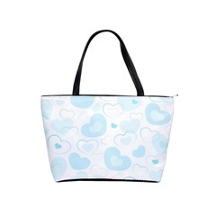 Pastel Blue Hearts Classic Shoulder Handbag by retrotoomoderndesigns
