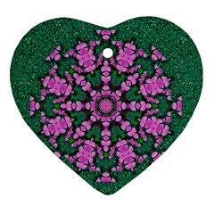 The Most Uniqe Flower Star In Ornate Glitter Ornament (heart) by pepitasart