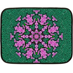 The Most Uniqe Flower Star In Ornate Glitter Double Sided Fleece Blanket (mini)  by pepitasart