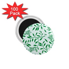 Leaves Foliage Green Wallpaper 1 75  Magnets (100 Pack) 