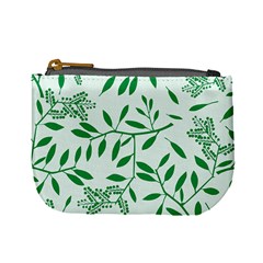 Leaves Foliage Green Wallpaper Mini Coin Purse