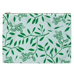 Leaves Foliage Green Wallpaper Cosmetic Bag (xxl) by Mariart