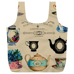 Teacups & Teapots Full Print Recycle Bag (xl) by WensdaiAmbrose