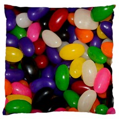 Jelly Beans Large Flano Cushion Case (one Side) by pauchesstore