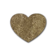 Grunge Abstract Textured Print Heart Coaster (4 Pack) 