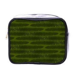 Seaweed Green Mini Toiletries Bag (one Side) by WensdaiAmbrose