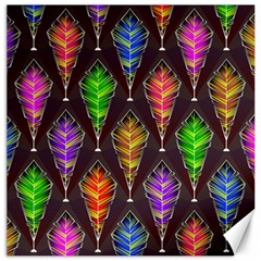 Abstract Background Colorful Leaves Purple Canvas 16  X 16 