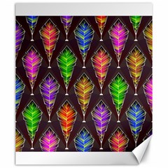 Abstract Background Colorful Leaves Purple Canvas 20  X 24 