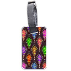 Abstract Background Colorful Leaves Purple Luggage Tags (one Side)  by Alisyart