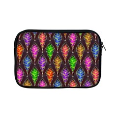 Abstract Background Colorful Leaves Purple Apple Ipad Mini Zipper Cases