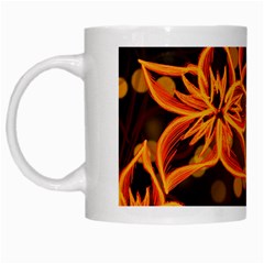 Flowers Background Bokeh Leaf White Mugs