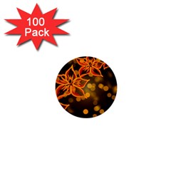 Flowers Background Bokeh Leaf 1  Mini Buttons (100 Pack) 