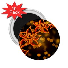 Flowers Background Bokeh Leaf 2.25  Magnets (10 pack) 