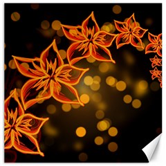Flowers Background Bokeh Leaf Canvas 16  X 16  by Mariart