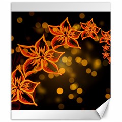 Flowers Background Bokeh Leaf Canvas 20  X 24  by Mariart