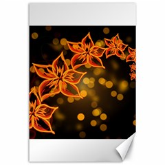 Flowers Background Bokeh Leaf Canvas 24  X 36 