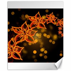 Flowers Background Bokeh Leaf Canvas 11  X 14  by Mariart