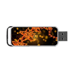 Flowers Background Bokeh Leaf Portable USB Flash (One Side)