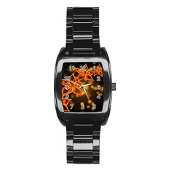 Flowers Background Bokeh Leaf Stainless Steel Barrel Watch