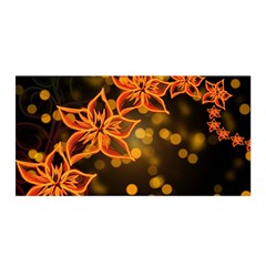 Flowers Background Bokeh Leaf Satin Wrap