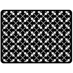 Black And White Fantasy Double Sided Fleece Blanket (large)  by retrotoomoderndesigns