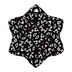 Bold Boho Ethnic Print Snowflake Ornament (two Sides) by dflcprintsclothing