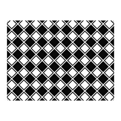 Black And White Diamonds Double Sided Flano Blanket (mini)  by retrotoomoderndesigns