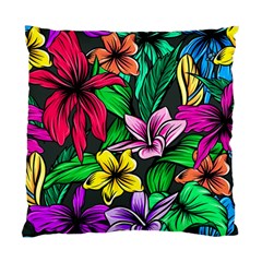 Neon Hibiscus Standard Cushion Case (one Side)