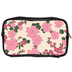 Floral Vintage Flowers Wallpaper Toiletries Bag (one Side)