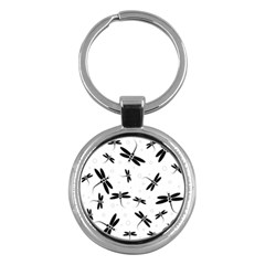 Dragonflies Pattern Key Chains (round)  by Valentinaart