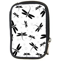 Dragonflies Pattern Compact Camera Leather Case by Valentinaart