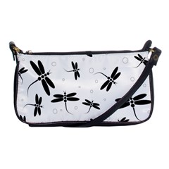 Dragonflies Pattern Shoulder Clutch Bag by Valentinaart