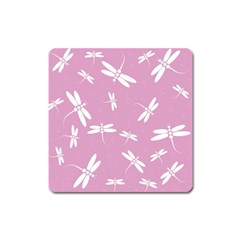 Dragonflies Pattern Square Magnet by Valentinaart